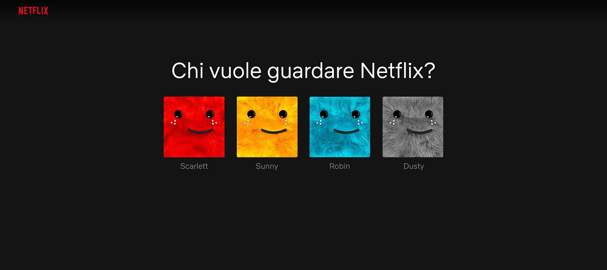 Netflix UI Italian