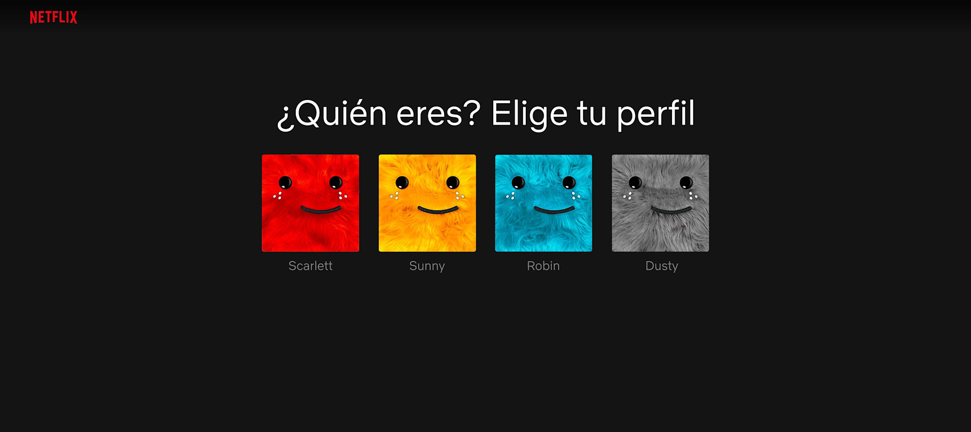 Netflix UI Spanish
