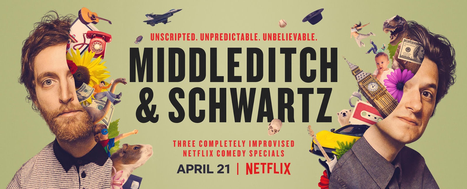 Netflix 公布 即興雙才 Middleditch Schwartz 港譯 鬼馬兩篤笑 選集正式預告 盡覽三部完全即興發揮的喜劇特輯 About Netflix