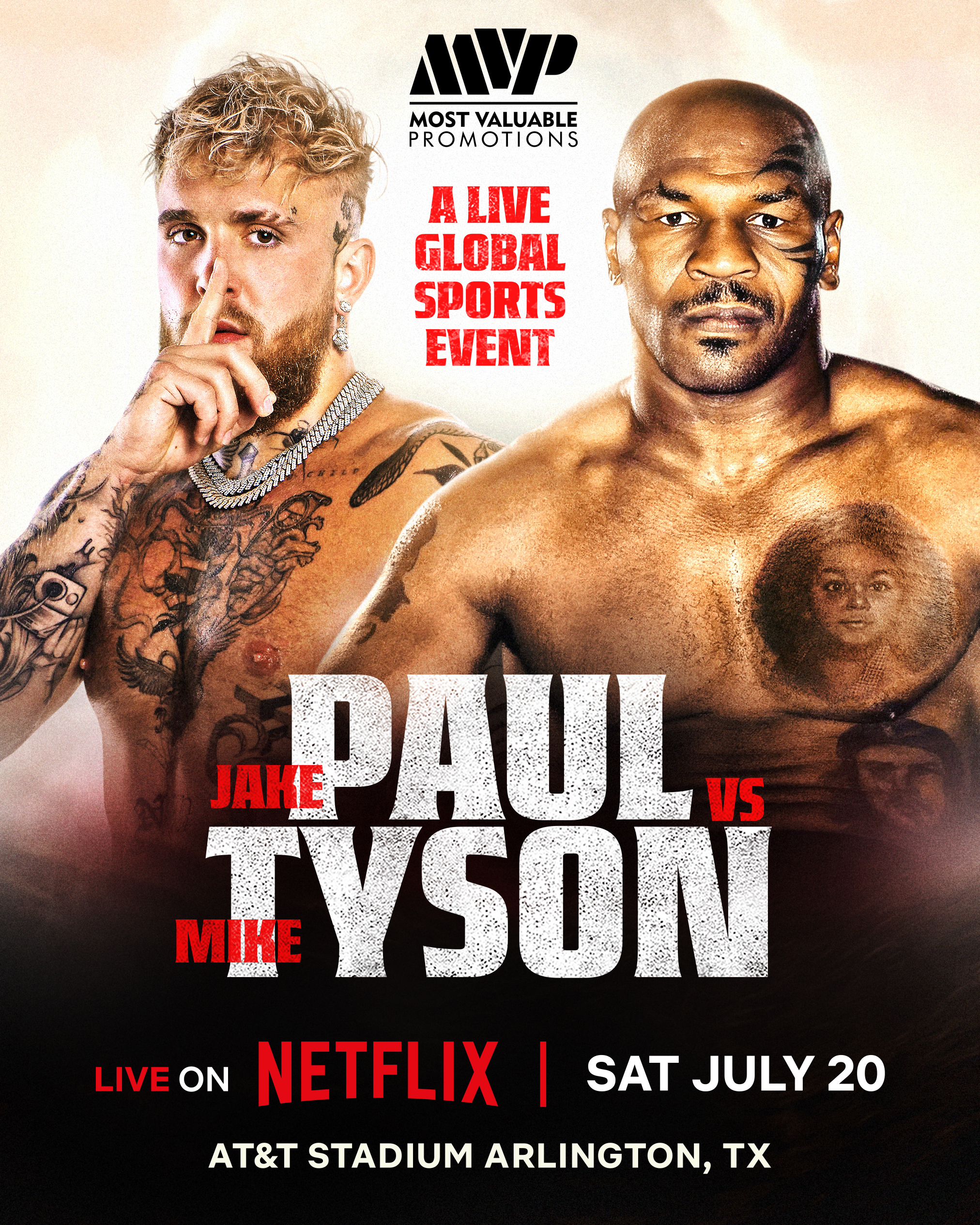 Netflix and Most Valuable Promotions Partner on Jake Paul vs. Mike Tyson, a  Global Live Sports Event To Stream Exclusively on Netflix on Saturday July  20 - About Netflix
