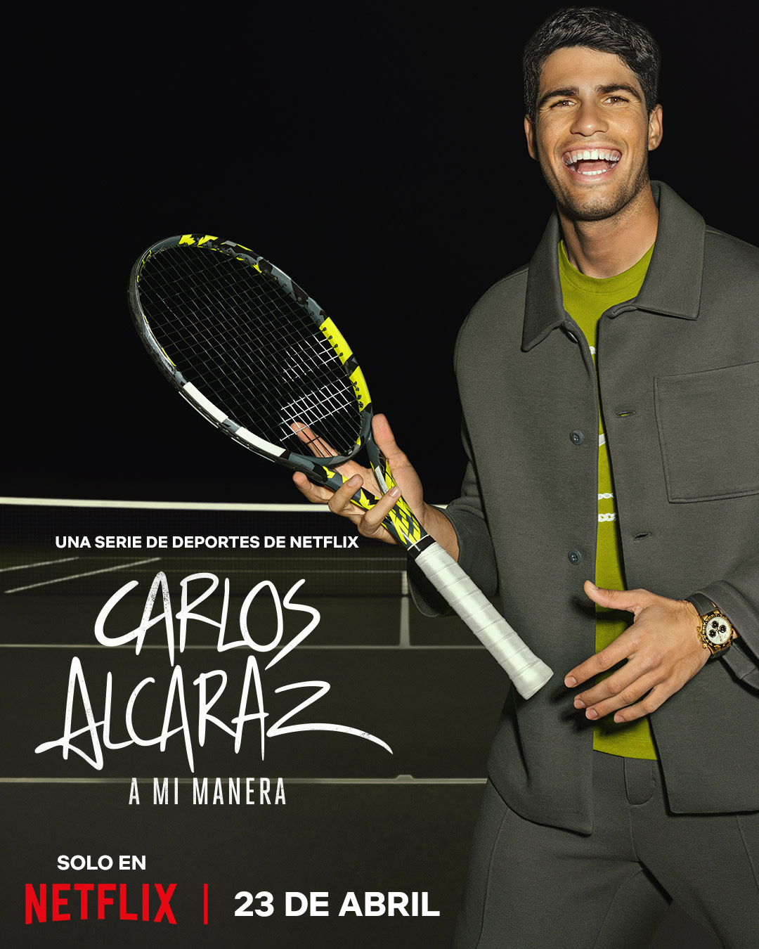 Netflix desvela el tráiler oficial de su nueva serie documental, Carlos  Alcaraz: A mi manera - About Netflix