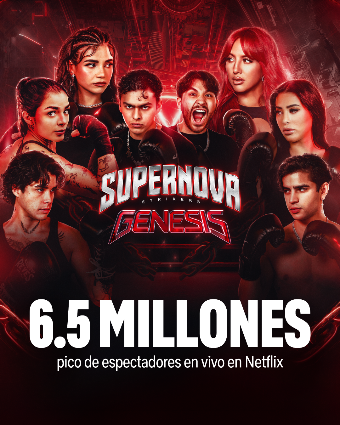 SUPERNOVA: GENESIS reached a peak audience of more than 6.5 million viewers on Netflix