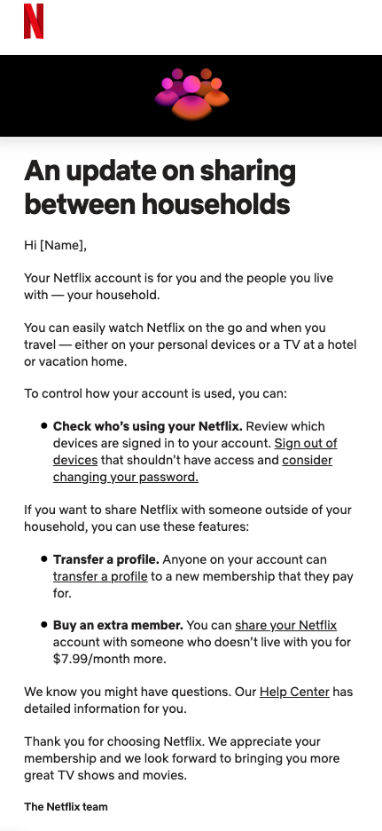 An Update on Sharing - About Netflix