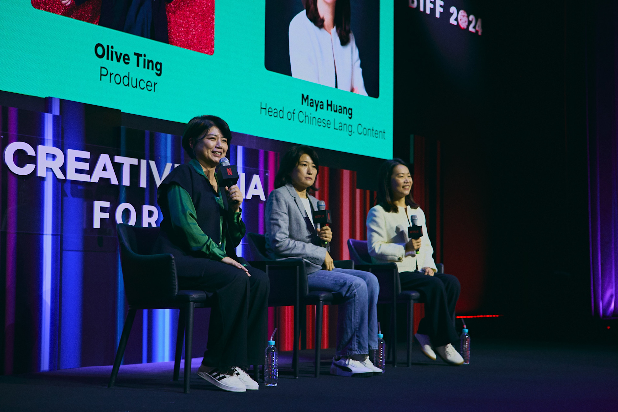 《影后》編導嚴藝文、監製丁長鈺與Netflix華語內容總監Maya Huang展開亞洲女性創作者的深度交流