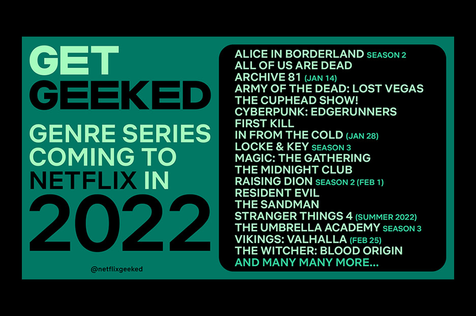 2022年、大注目のジャンルシリーズがNetflixに続々登場!