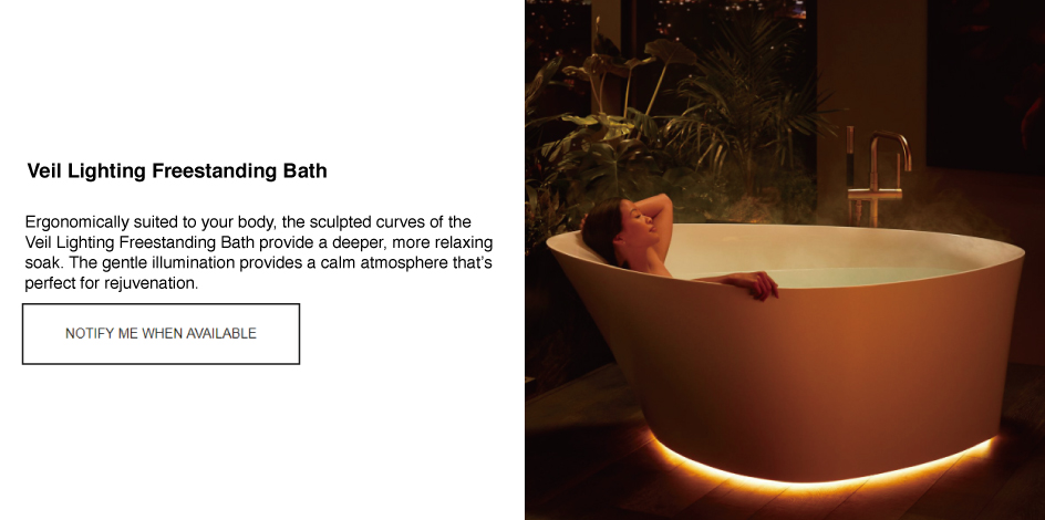 Veil Lighting Freestanding Bath