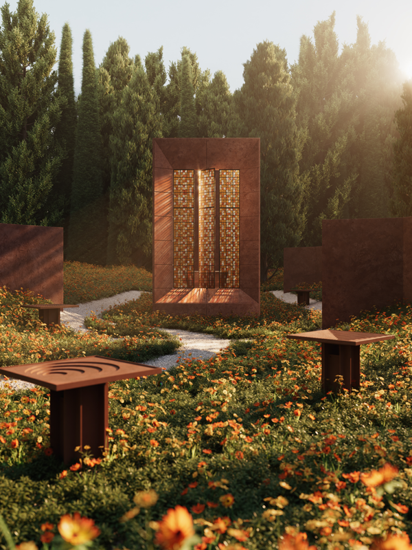 Render of The Flamingo Estate Bathhouse by Kohler