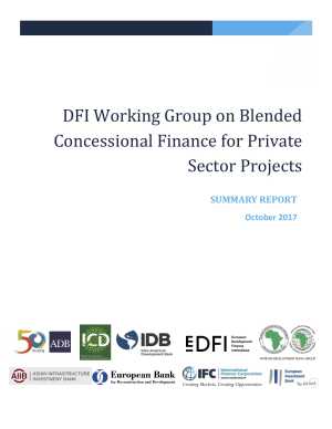DFI Working Group on Blended Concessional Finance for Private Sector Projects