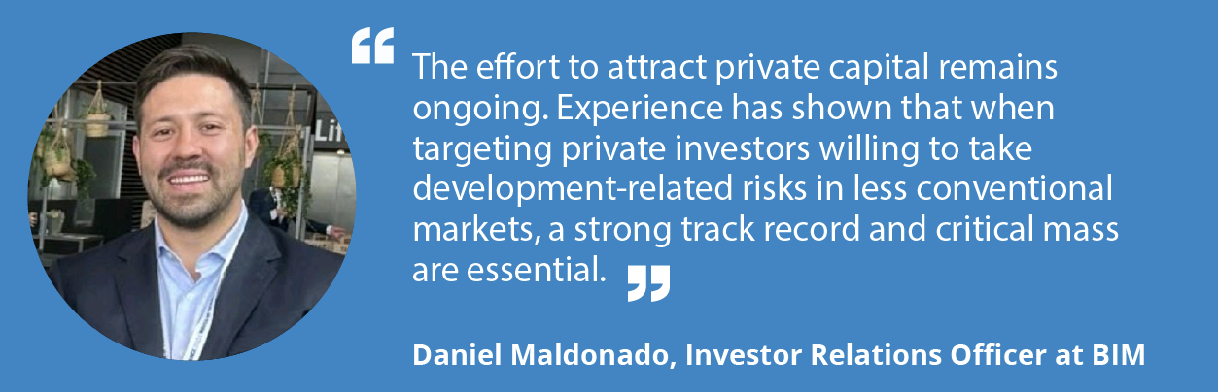 BIM Member Spotlight with Daniel Maldonado