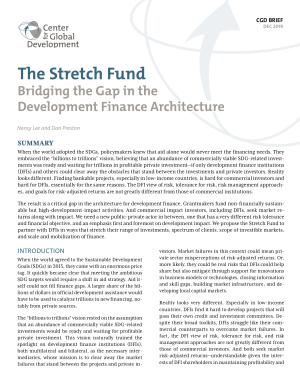The Stretch Fund: Bridging the Gap in the Development Finance Architecture