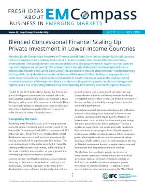 Blended Concessional Finance: Scaling Up Private Investment in Lower-Income Countries