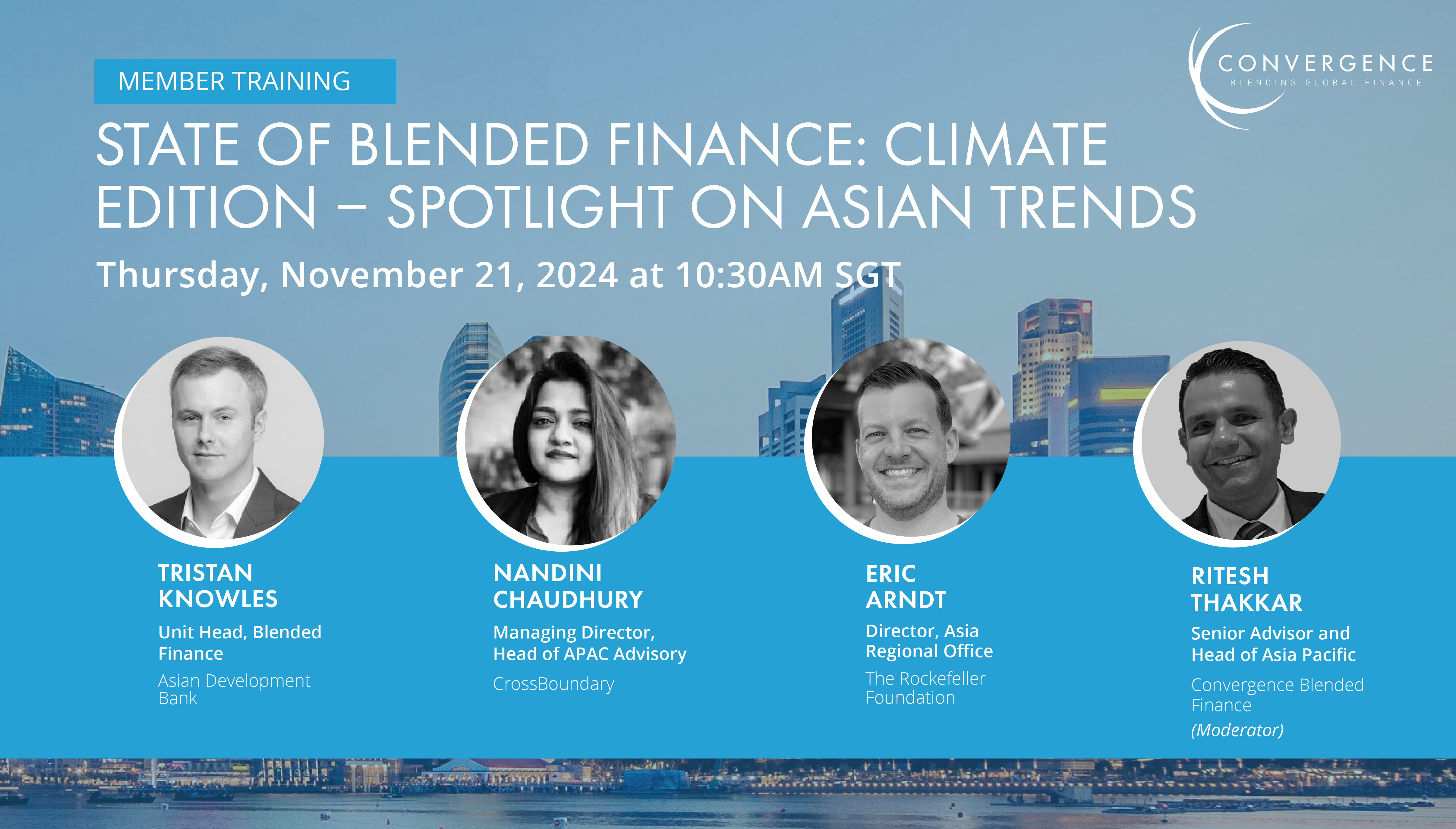 Member Training: State of Blended Finance (Climate Edition) – Spotlight on Asian Trends