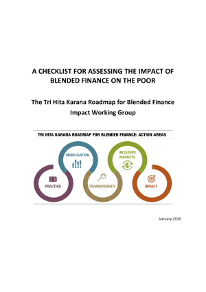 A Checklist for Assessing the Impact of Blended Finance on the Poor