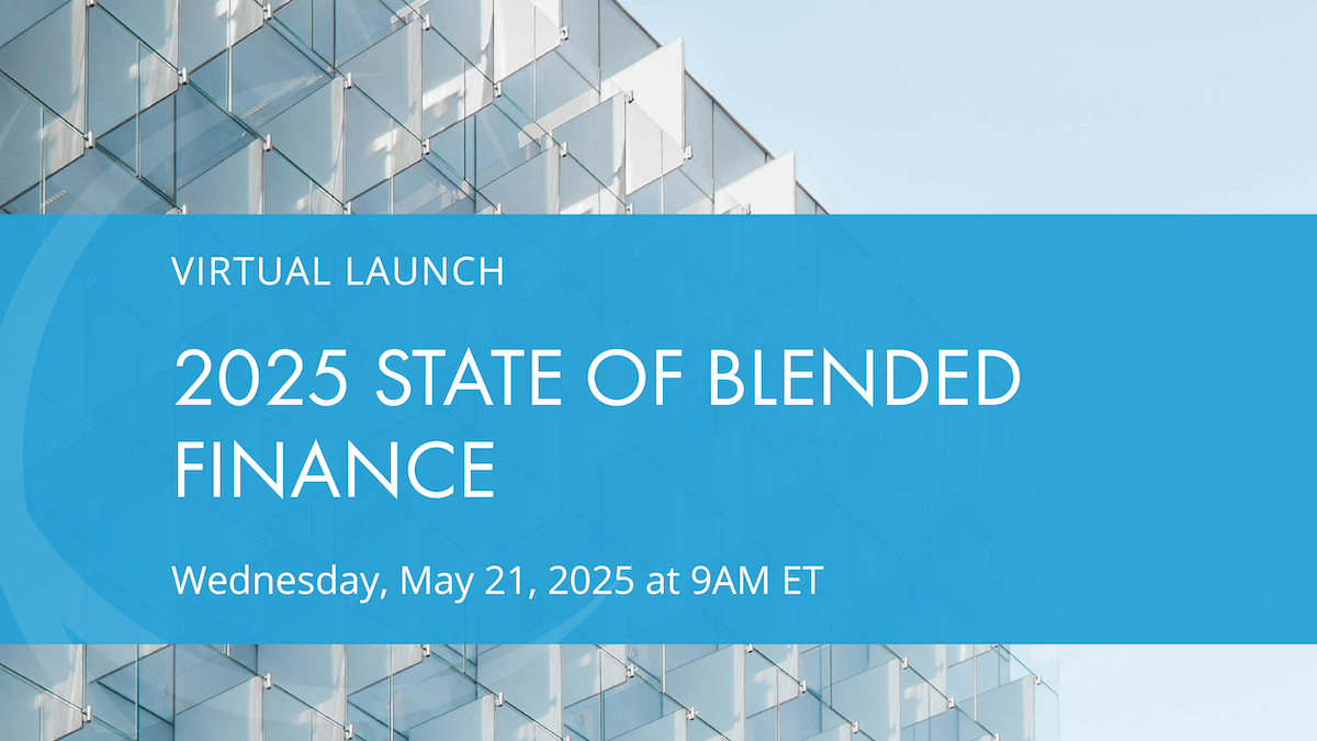 2025 State of Blended Finance Virtual Launch