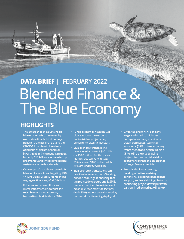 Blue Economy, Blended Finance, Convergence - Convergence Resources