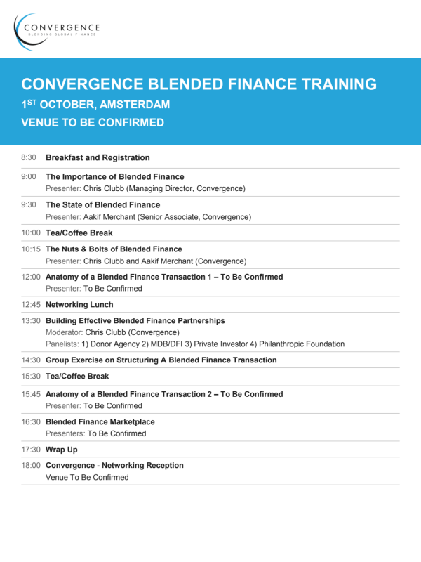 Convergence Blended Finance