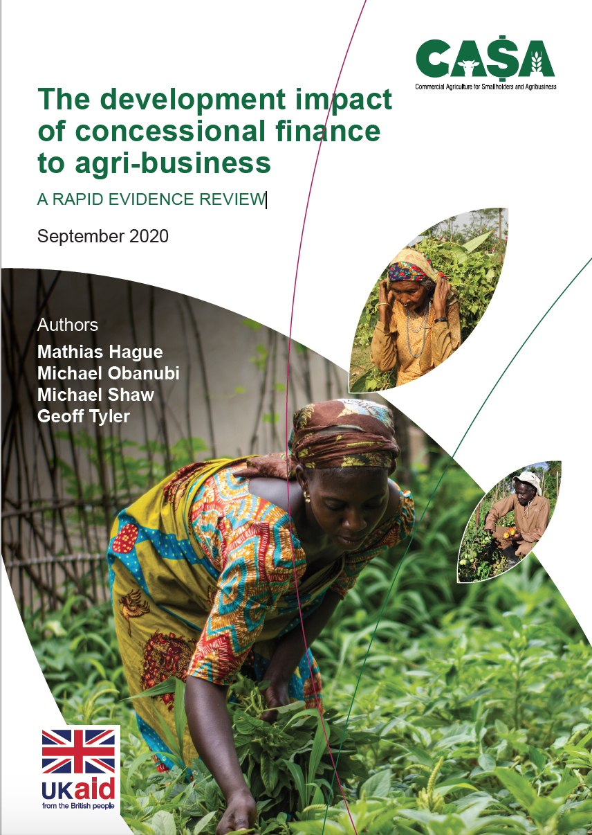 The Development Impact of Concessional Finance to Agri-Business - A Rapid Evidence Review