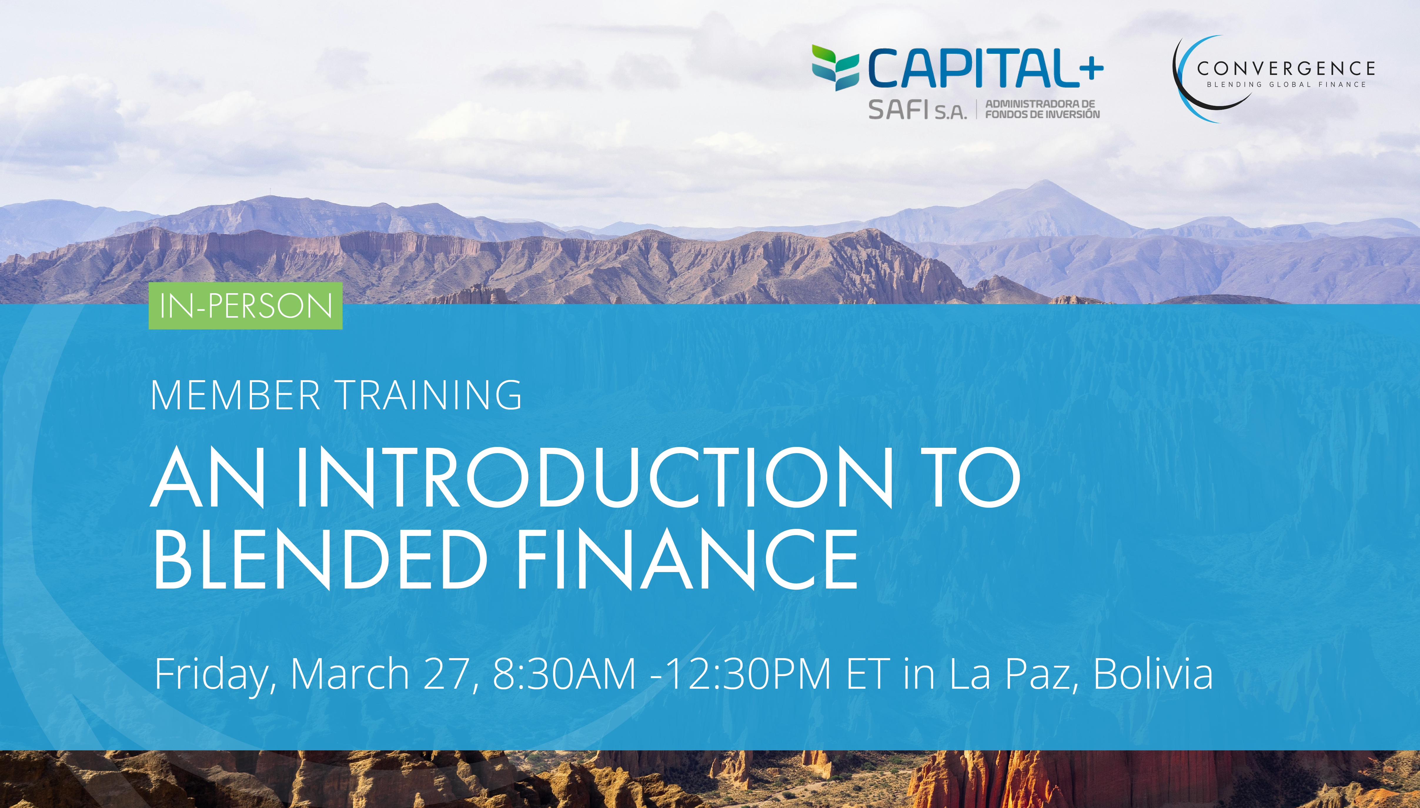 Member Training: An Introduction to Blended Finance