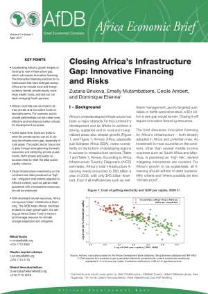 Closing Africa's Infrastructure Gap: Innovative Financing and Risks