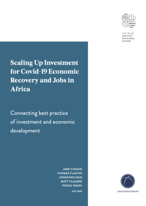 Scaling Up Investment for Covid-19 Economic Recovery and Jobs in Africa