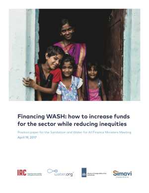 Financing WASH: how to increase funds for the sector while reducing inequities