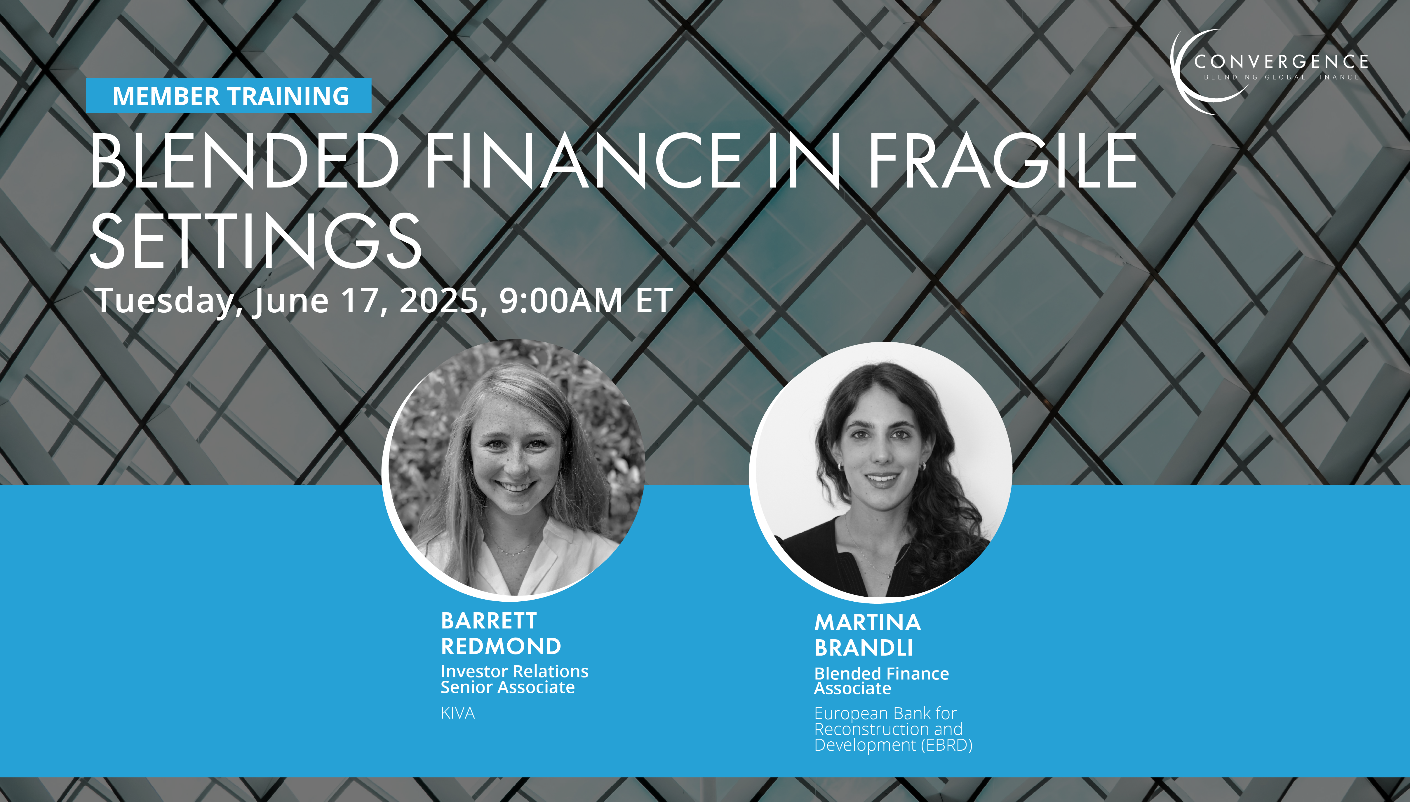 Member Training: Blended Finance in Fragile Settings