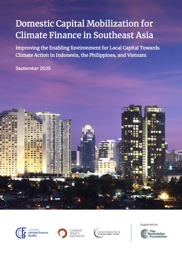 Domestic Capital Mobilization for Climate Finance in Southeast Asia