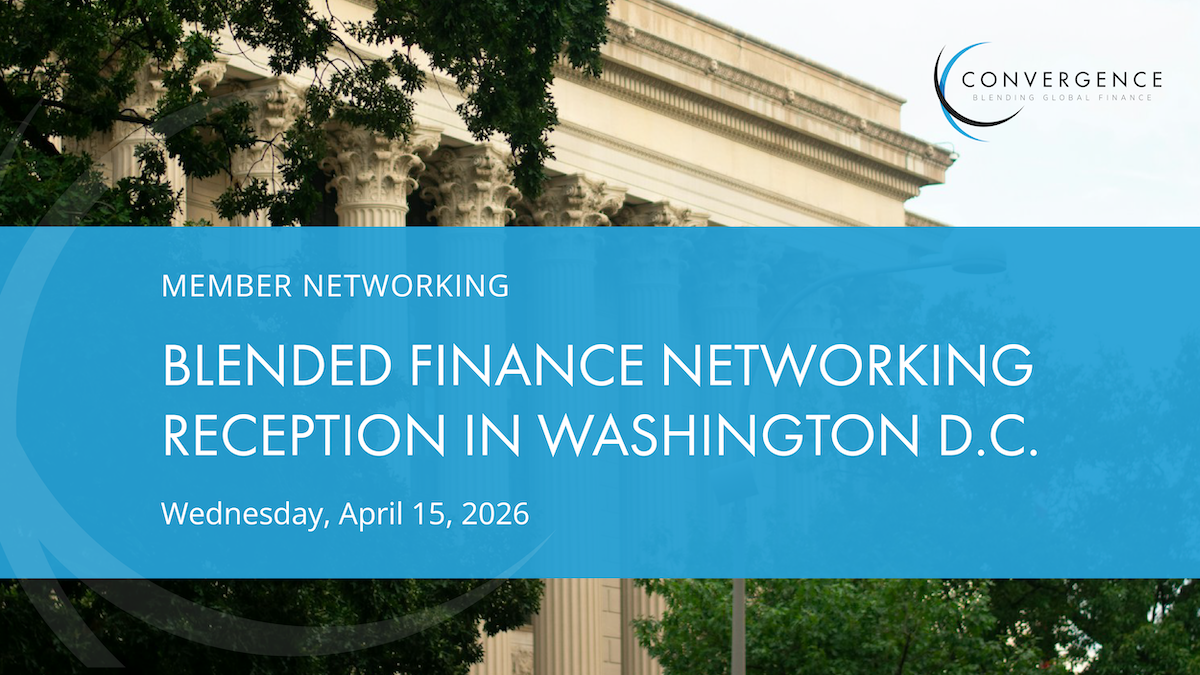 Blended Finance Networking Reception in Washington D.C.