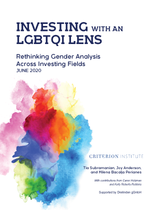 Investing with an LGBTQI lens  - Rethinking Gender Analysis Across Investing Fields 