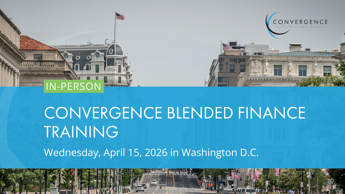 Convergence Blended Finance Training in Washington D.C.