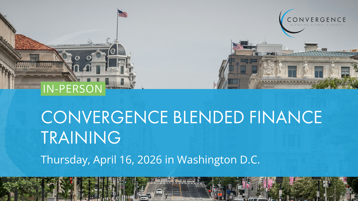 Convergence Blended Finance Training in Washington D.C.