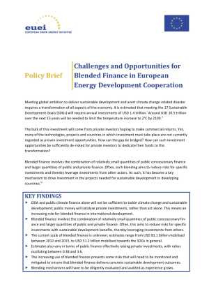 Challenges and Opportunities for Blended Finance in European Energy Development Cooperation