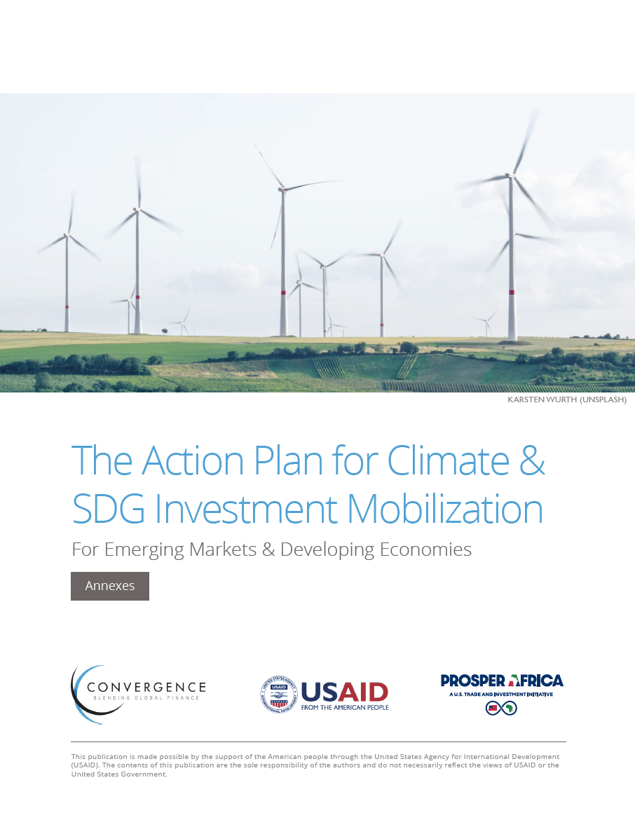 The Action Plan for Climate and SDG Investment Mobilization - Annexes