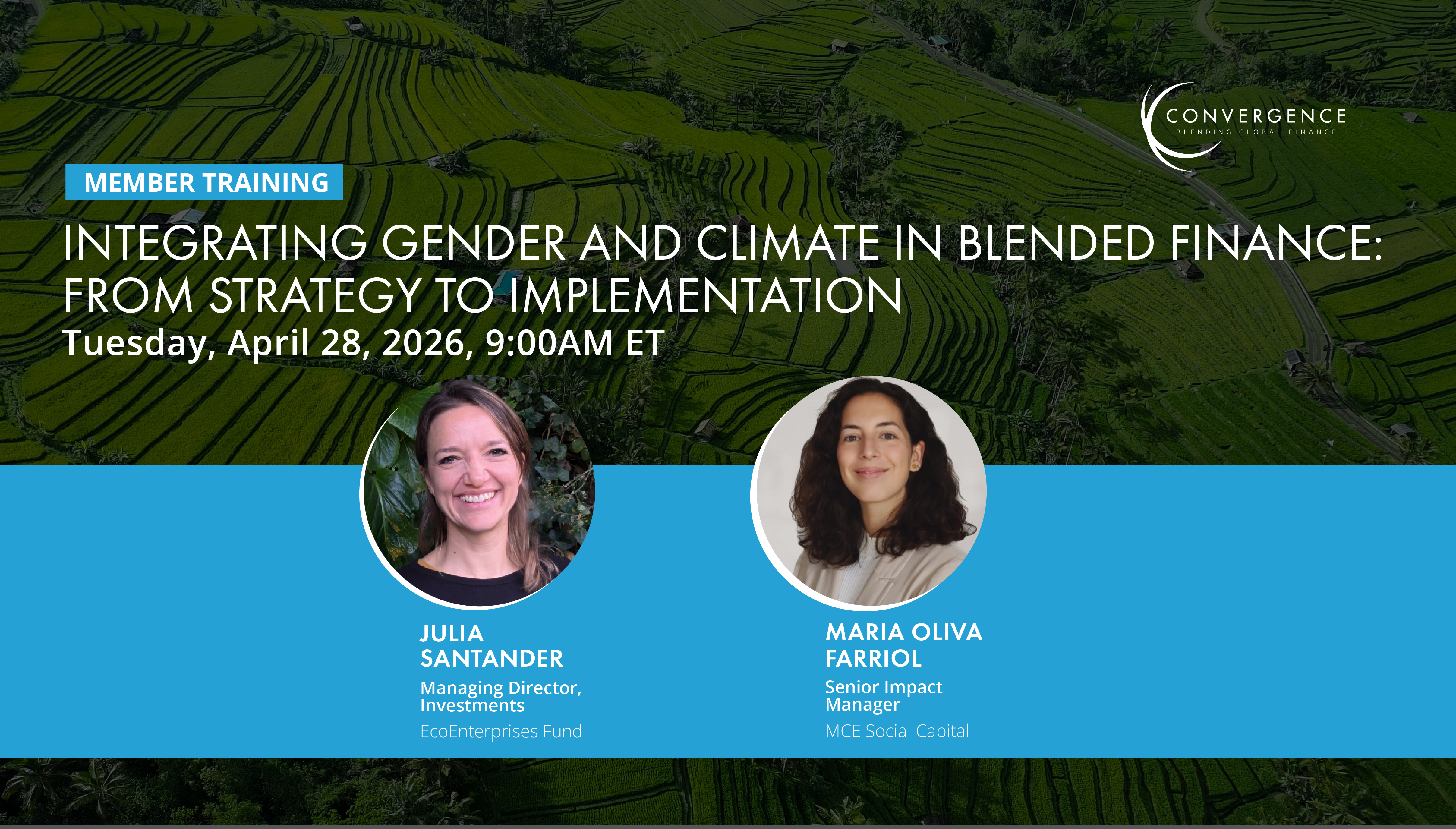 Member Training: Integrating Gender and Climate in Blended Finance - From Strategy to Implementation