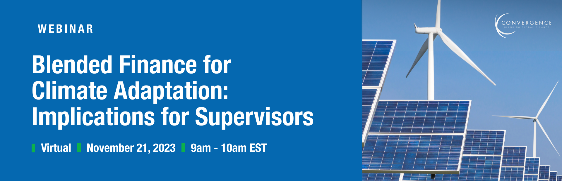 Blended Finance for Climate Adaptation: Implications for Supervisors