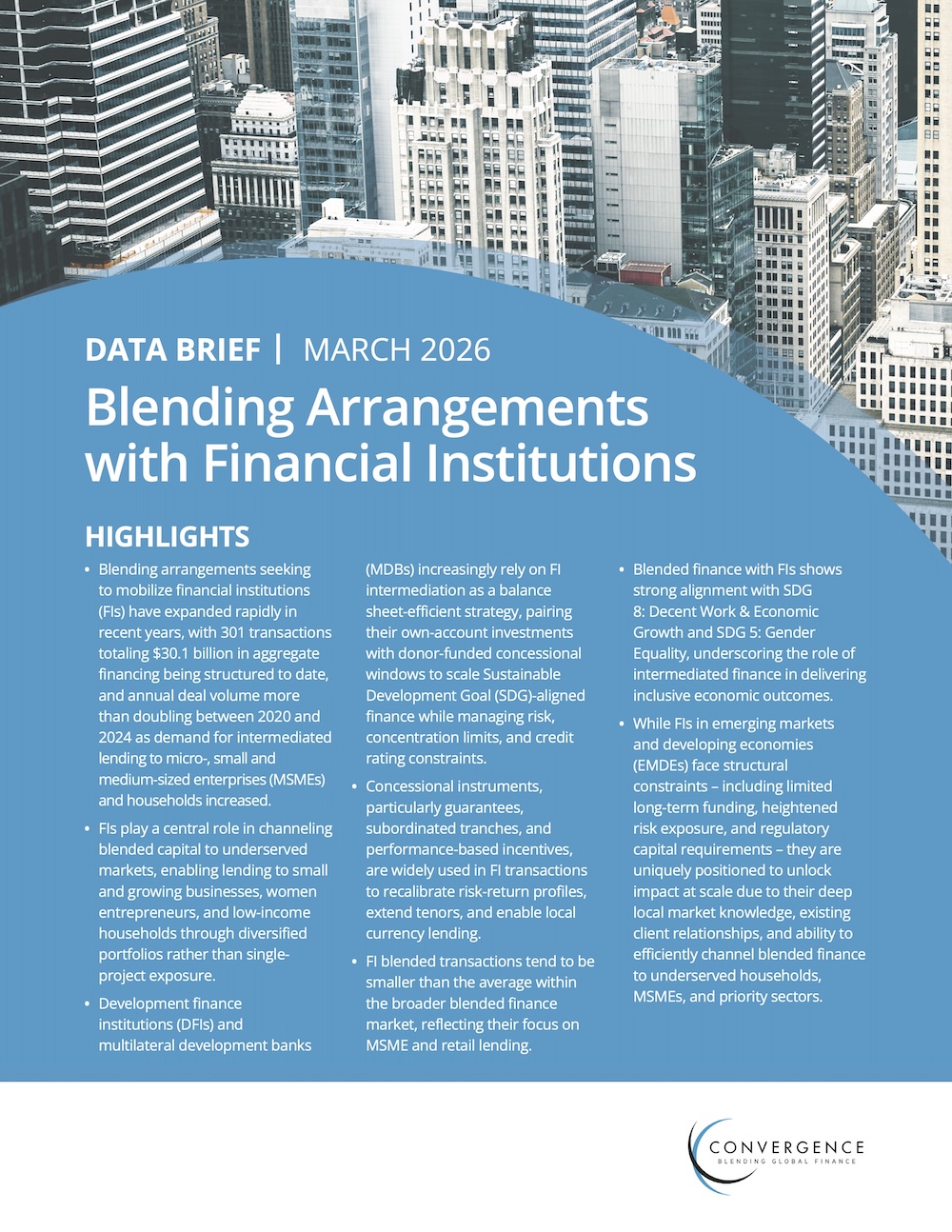 Blending Arrangements with Financial Institutions