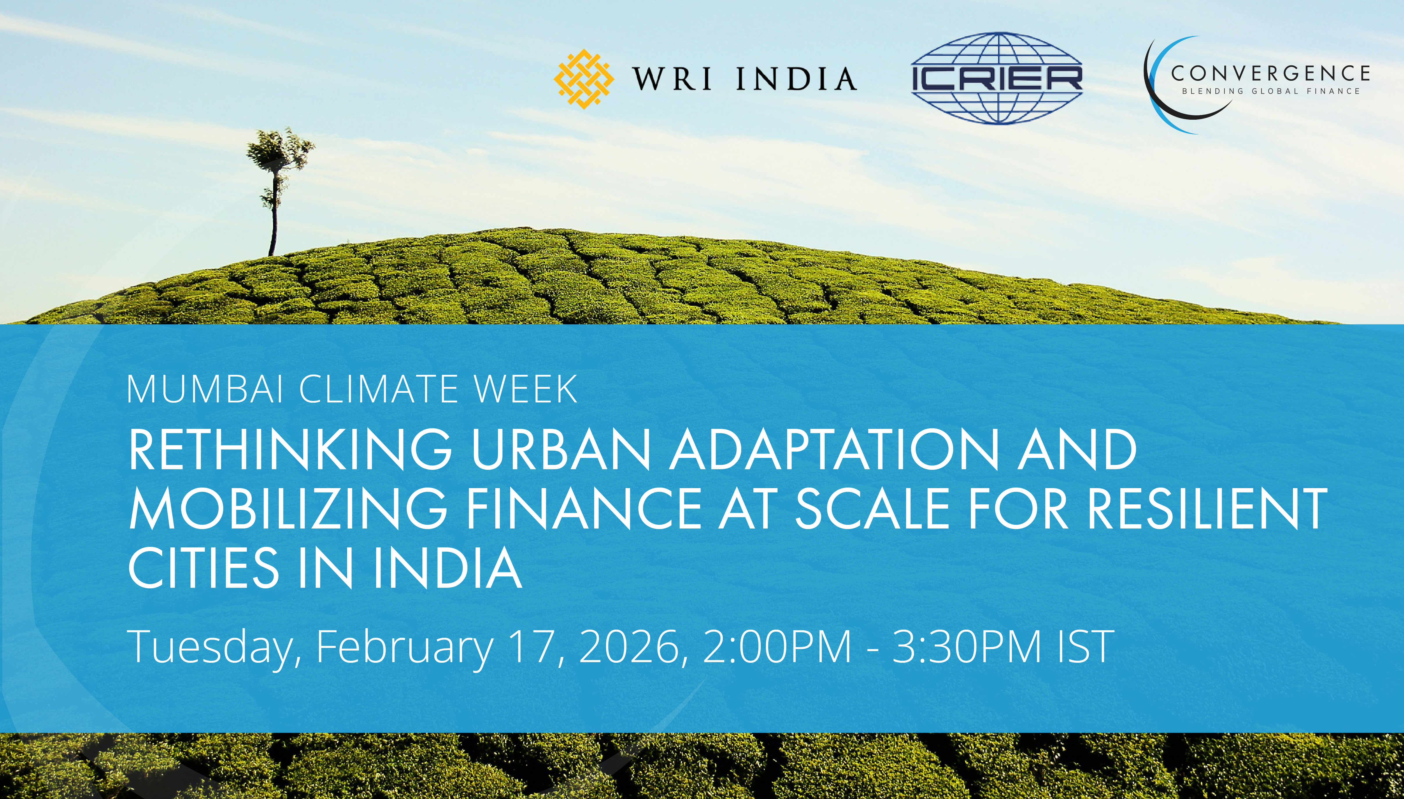 Rethinking Urban Adaptation and Mobilizing Finance at Scale for Resilient Cities in India
