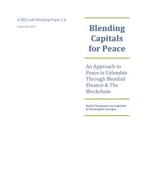Blending Capitals for Peace: An Approach to Peace in Colombia Through Blended Finance & The Blockchain