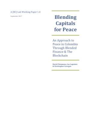 Blending Capitals for Peace: An Approach to Peace in Colombia Through Blended Finance & The Blockchain