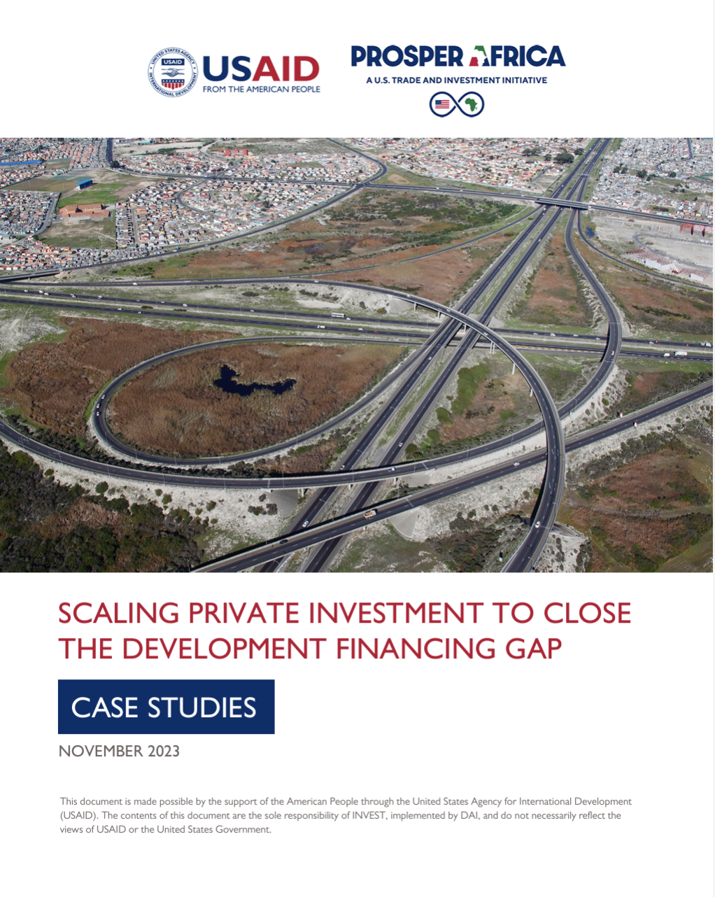 Scaling Private Investment to Close the Development Financing Gap: Case Studies