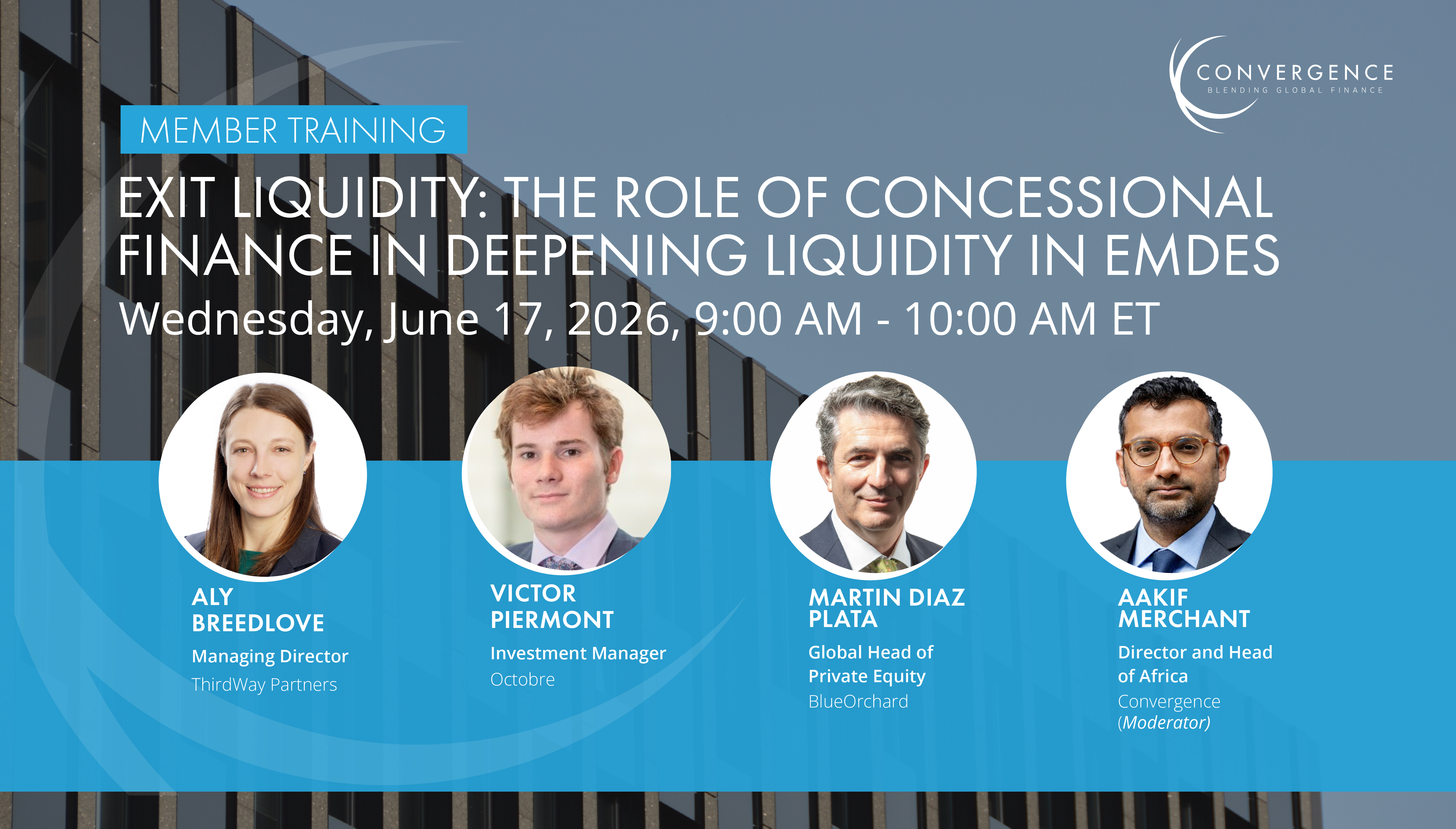 Member Training: Exit Liquidity - The Role Of Public Finance In Deepening Liquidity In EMDEs