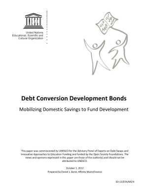Debt Conversion Development Bonds: Mobilizing Domestic Savings to Fund Development