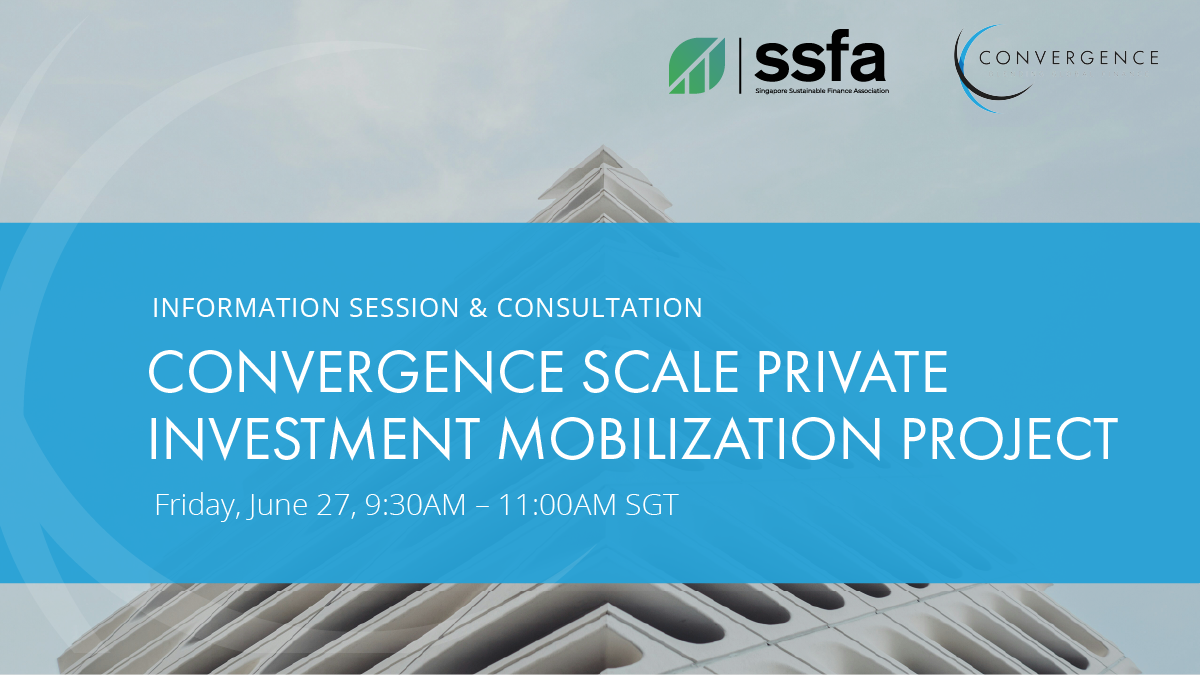 CONSULTATION SESSION: Convergence’s Scale Private Investment Mobilization Project  