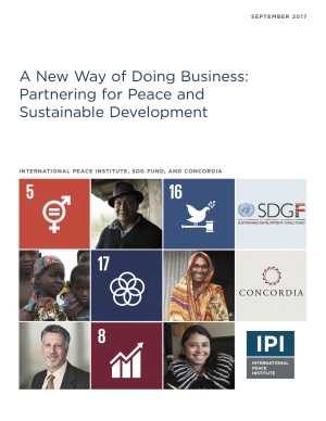 A New Way of Doing Business: Partnering for Peace and Sustainable Development