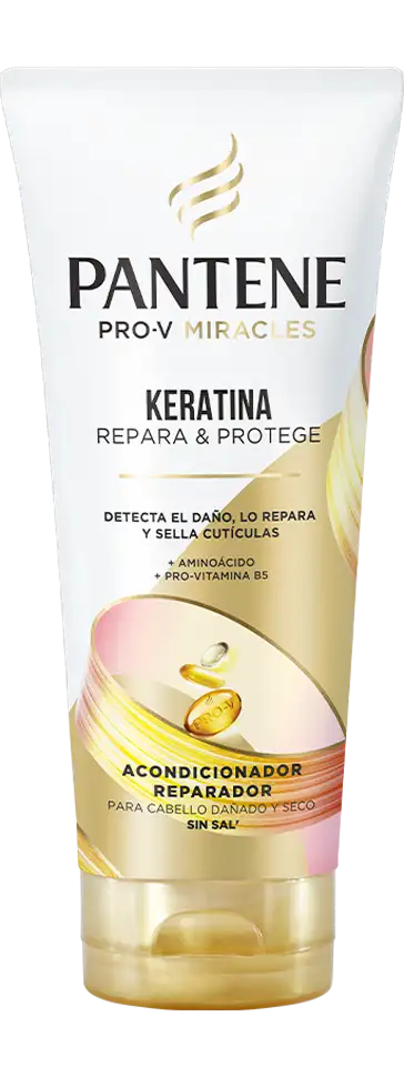 Botella de Acondicionador Keratina PANTENE - restaura y protege tu cabello 