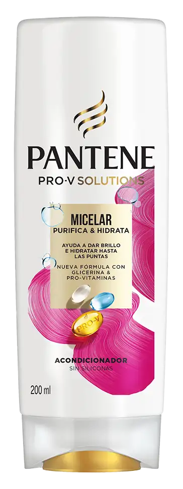 Botella de acondicionador para el cabello Micelar Purifica & Hidrata de Pantene