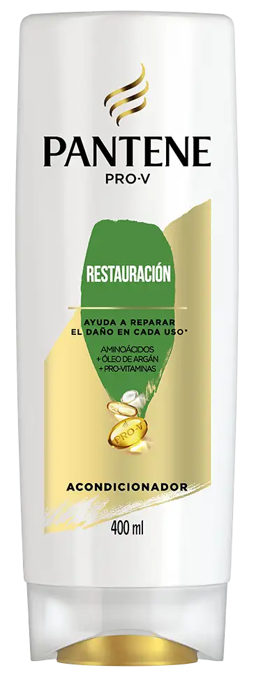 Botella de Acondicionador Restauración de Pantene para reparar el cabelllo dañado
