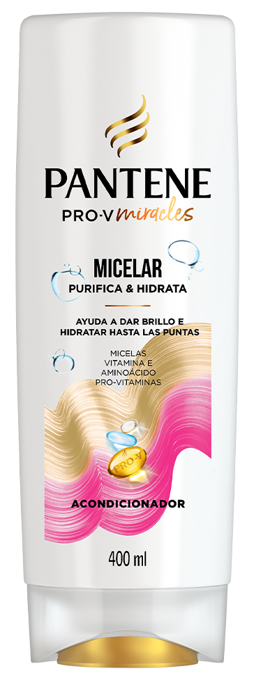 Botella de acondicionador para el cabello Micelar Purifica & Hidrata de Pantene