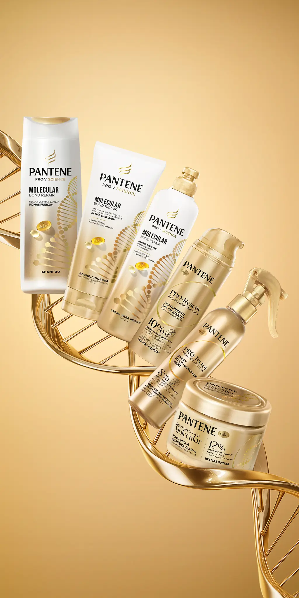 La Colección de productos Molecular Bond Repair de Pantene