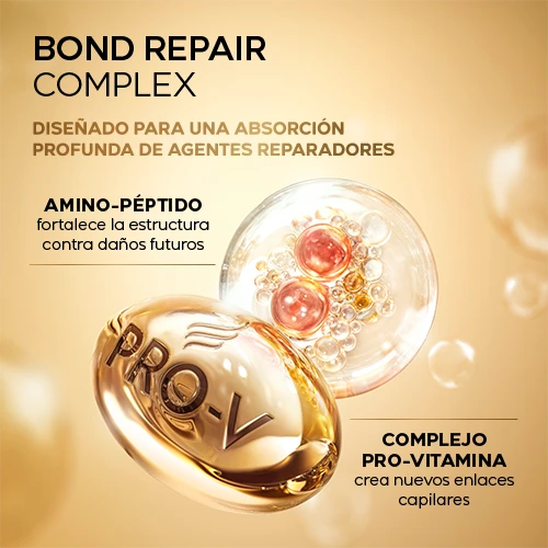 Bond Repair Complex con amino péptido y complejo pro-vitamina para una absorción profunda de agentes reparadores